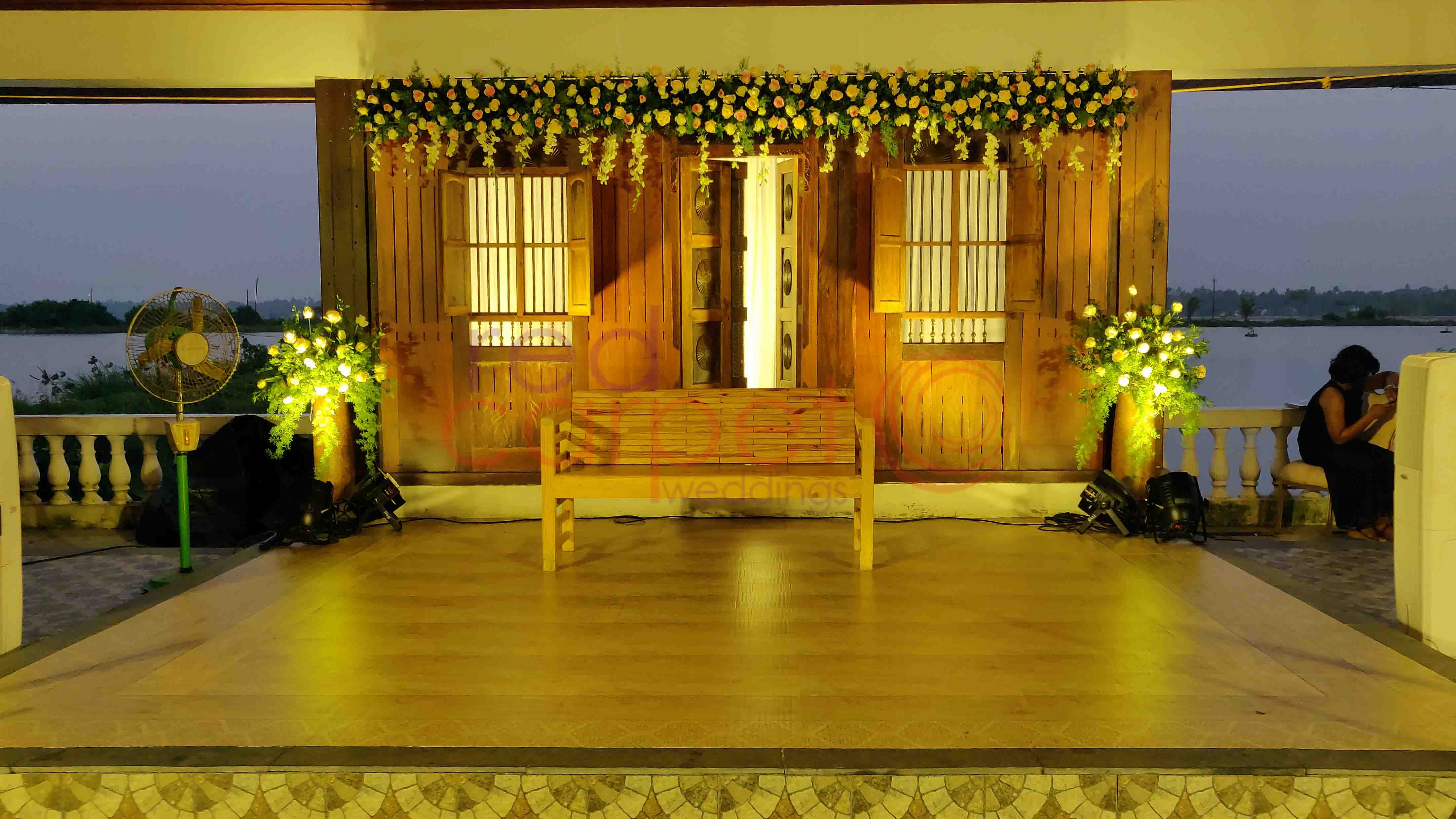 Indriya Sands Resort facilities: Nikah reception stage at the pool side